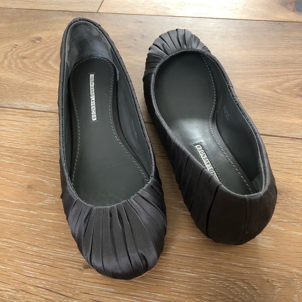 Vera Wang Leona Satin Ballet Flats